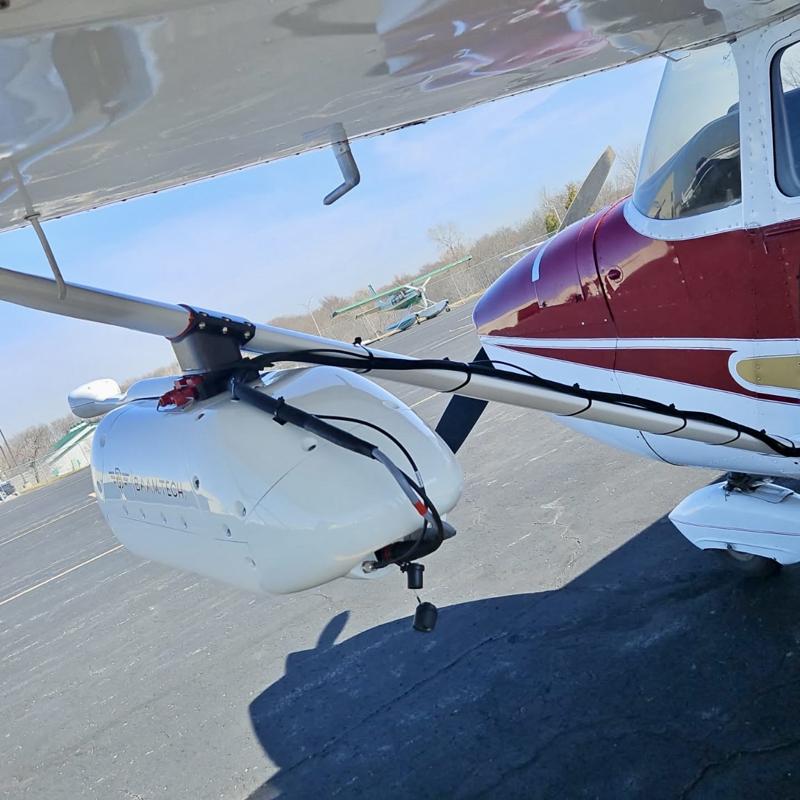 ASIPECO Pod mounted on Cessna 172
